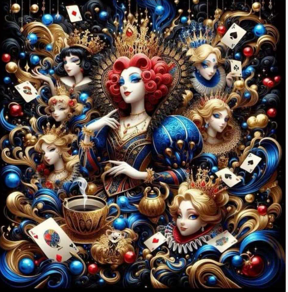 Queen of hearts and Alice