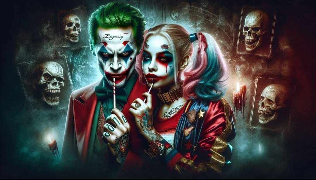 Joker and Harley faces