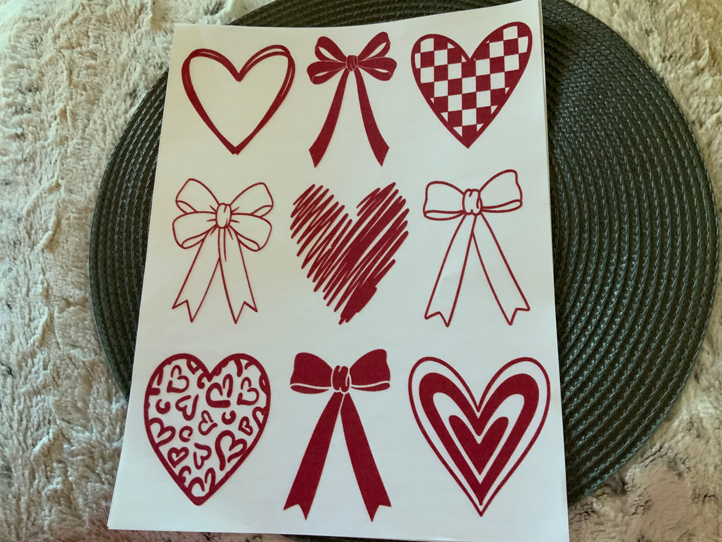 Hearts and bows sketch