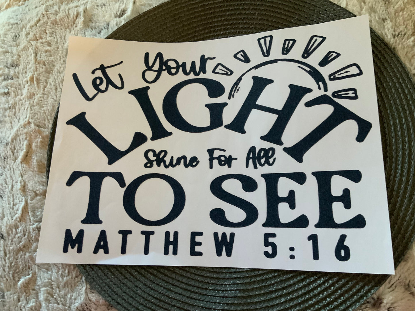 Let your light shine