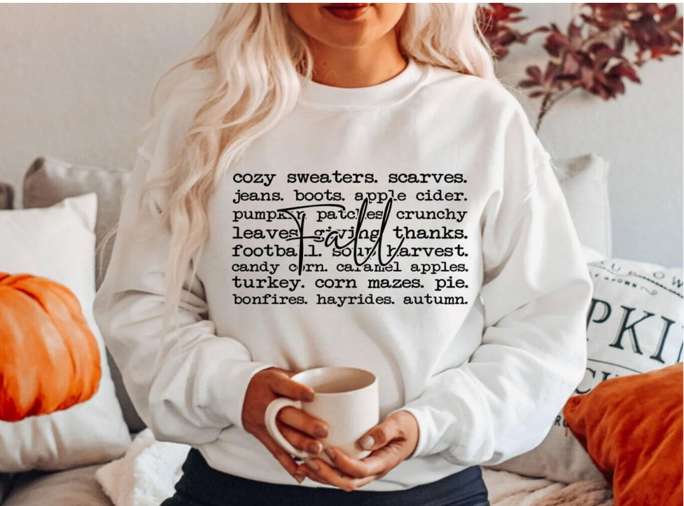 Fall words