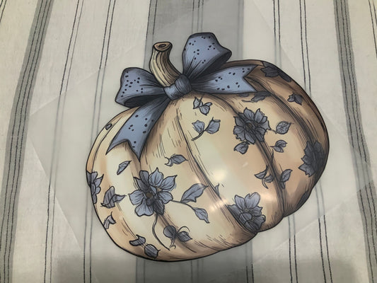 Pumpkin floral yellow and blue
