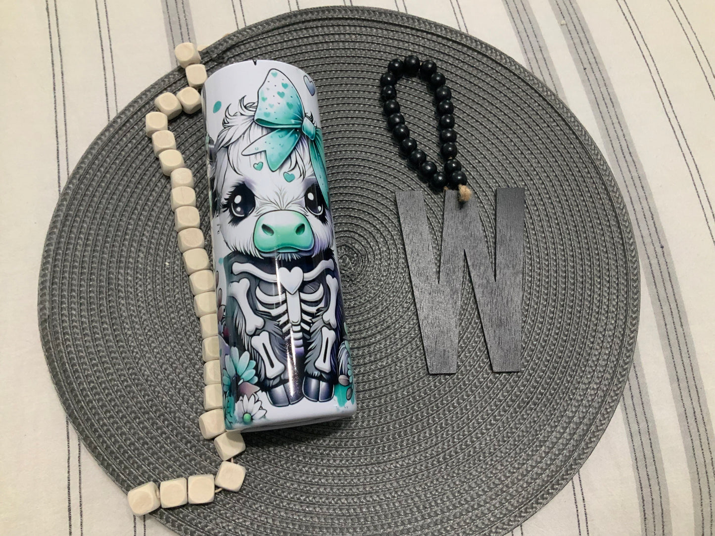 Cow skelly turquoise