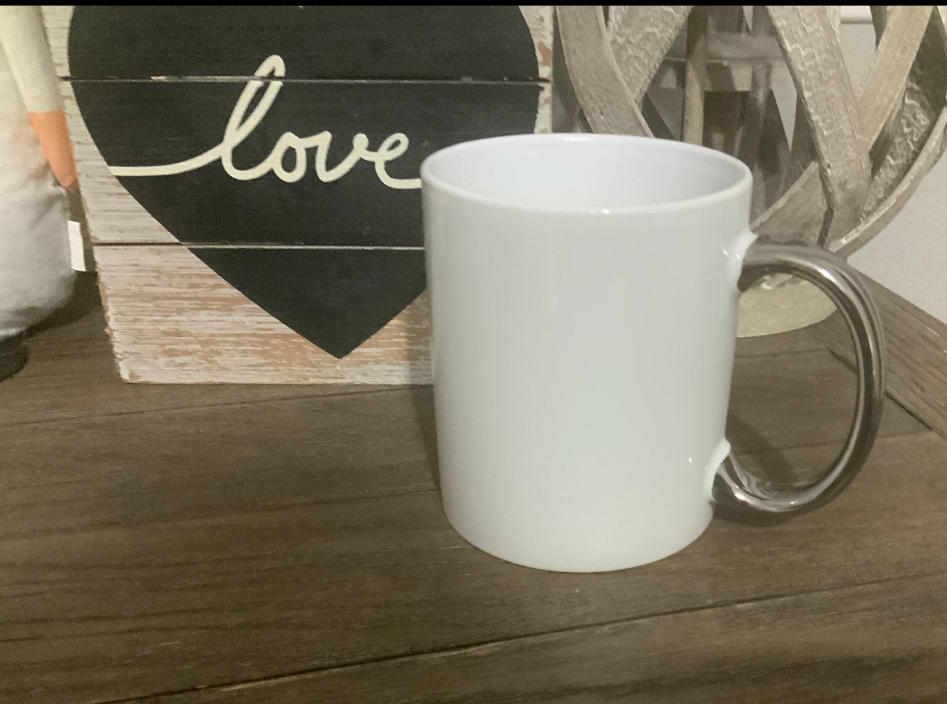 Coffee cup silver handle