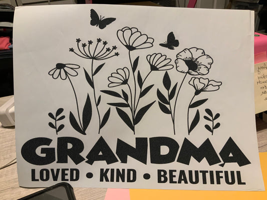 Grandma loved kind beautiful