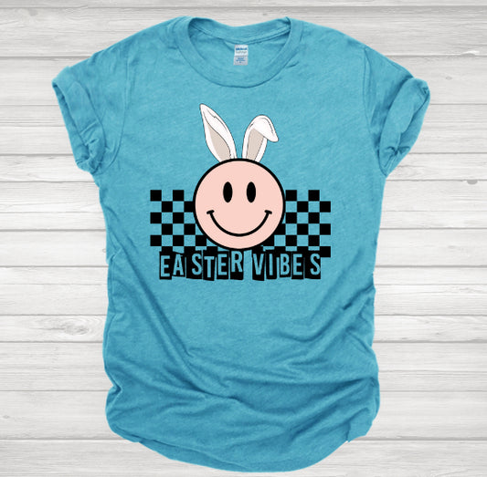 Easter bunny smiley vibes checker