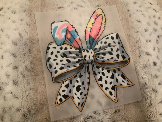 Easter bunny bow cheetah