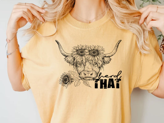Cow herd that sunflower