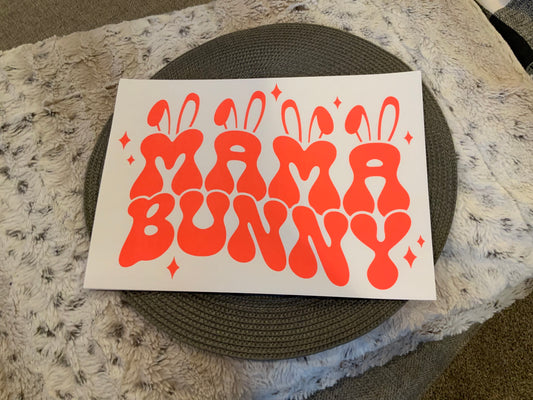 Easter mama bunny ears neon