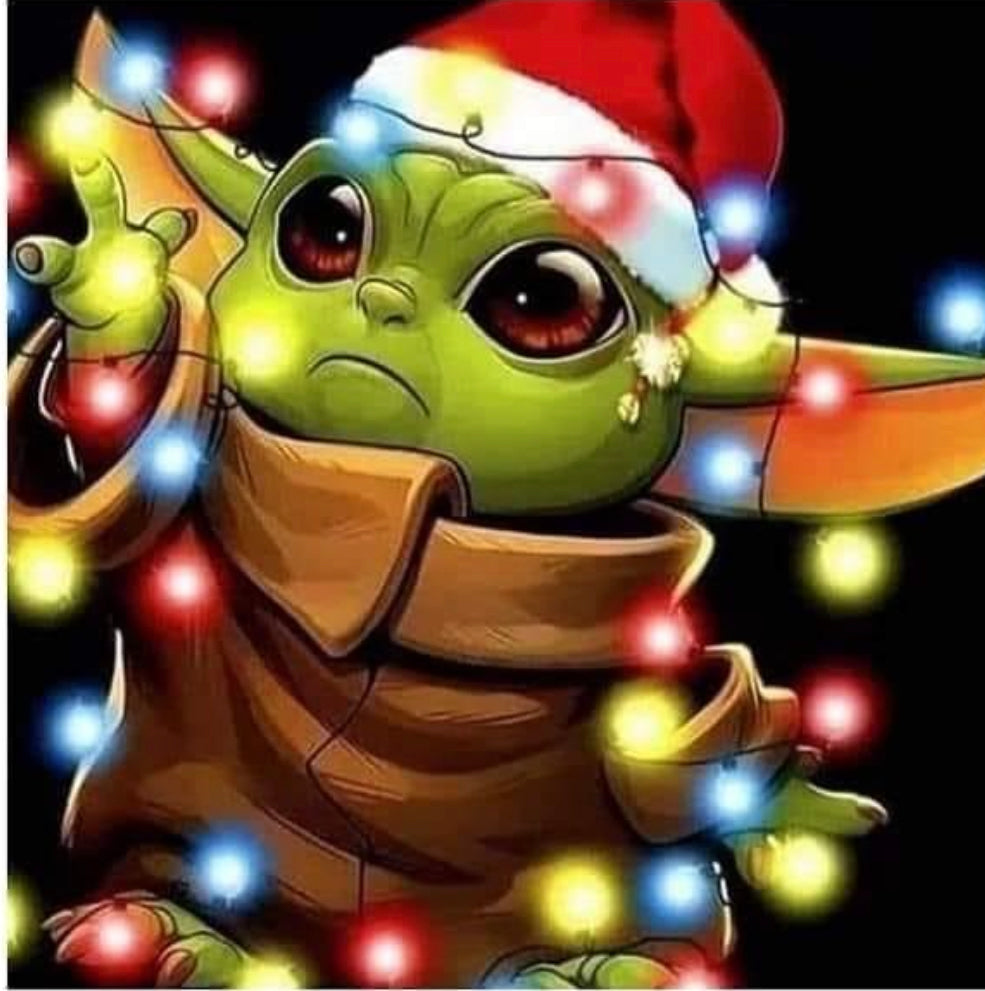 Yoda Christmas lights