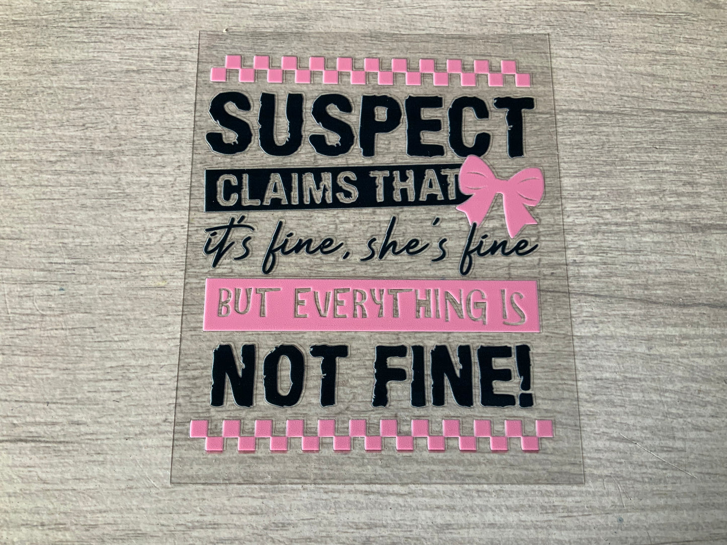 Suspect fine