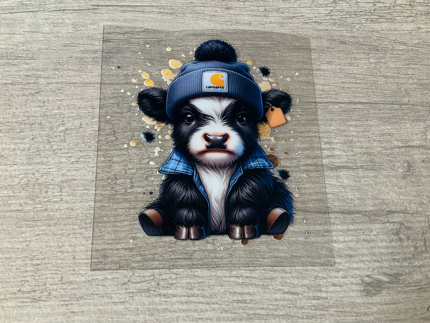 Cow carhartt blue plaid