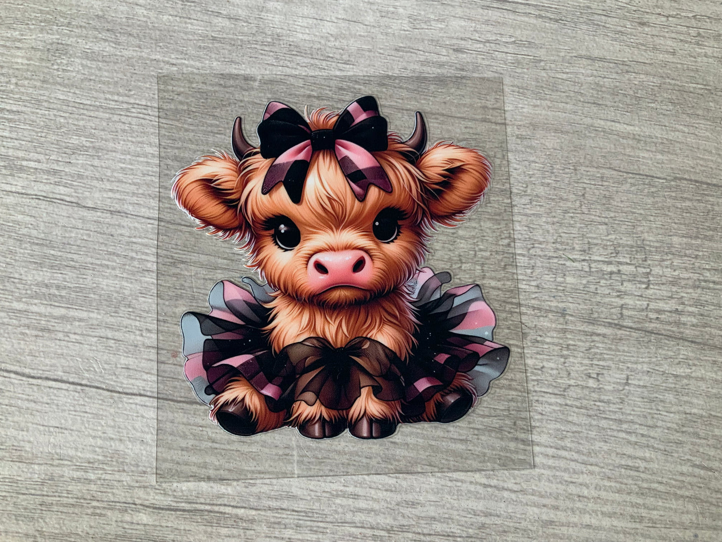 Cow black and pink tutu