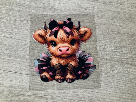 Cow black and pink tutu