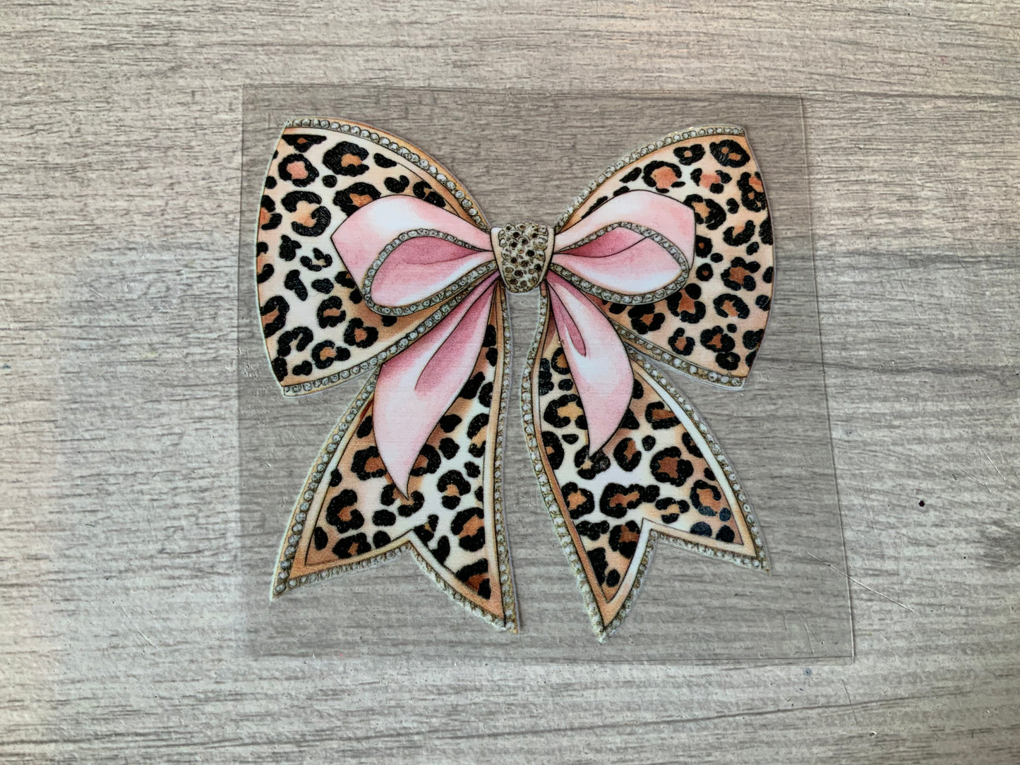 Bow cheetah pink bling