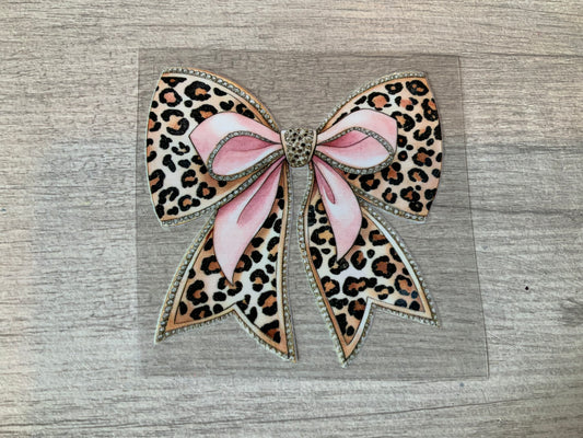 Bow cheetah pink bling