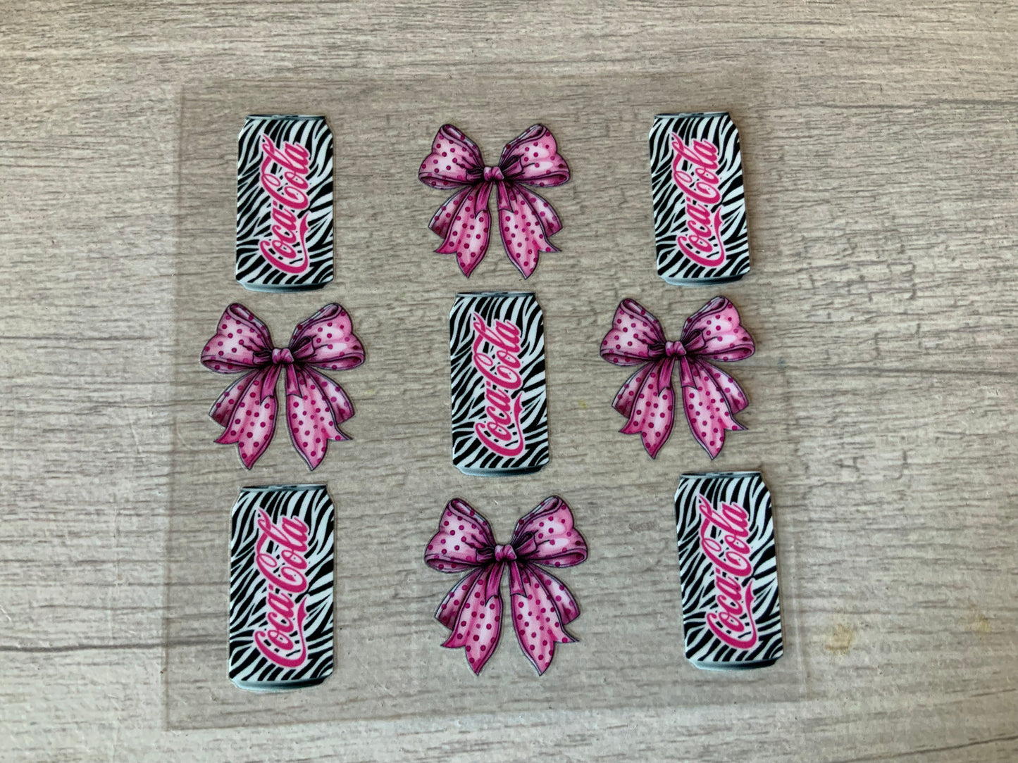 Coke zebra bows