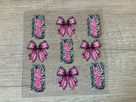 Coke zebra bows
