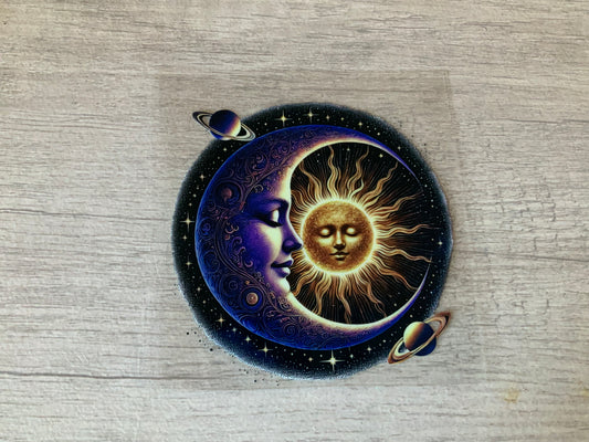 Moon and sun round