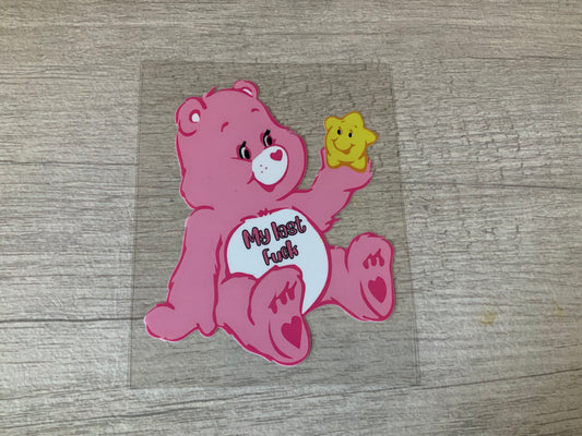 Sassy bear my last f pink