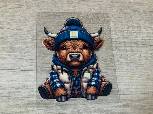 Cow carhartt blue