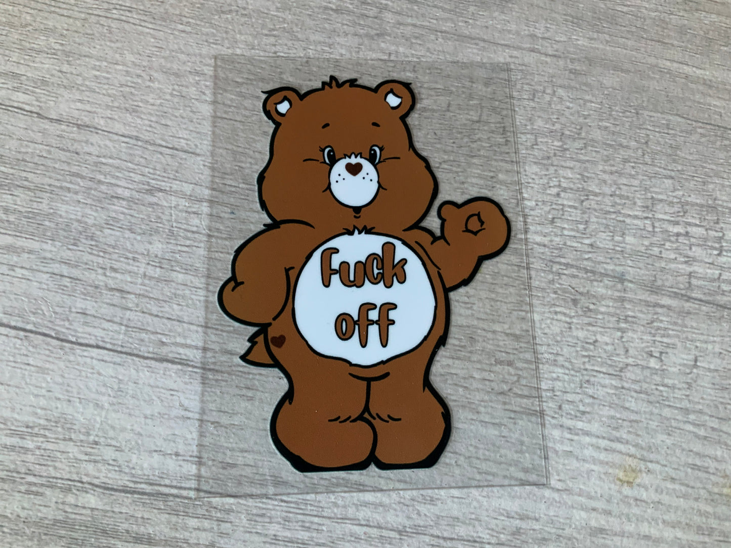 Sasssy bear brown F off