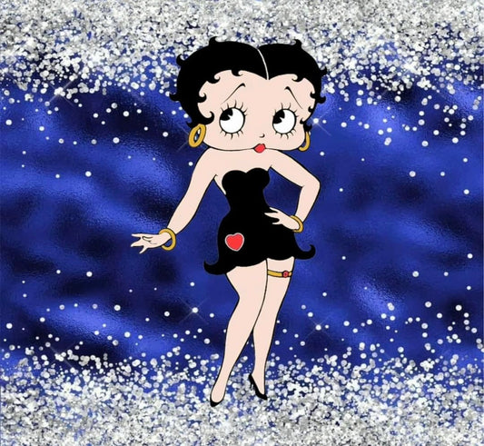 Betty boop blue glitter