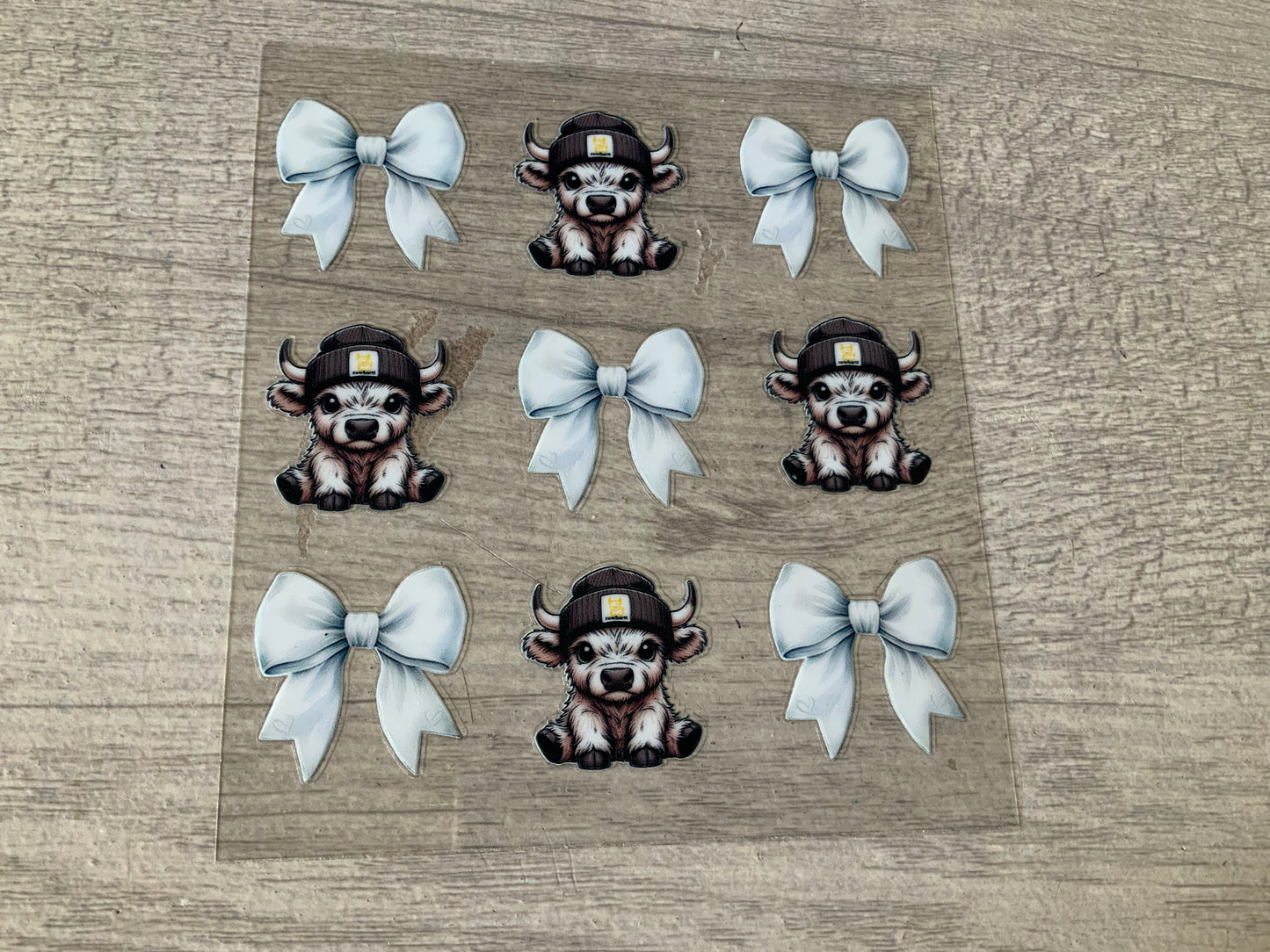 Cow white bows