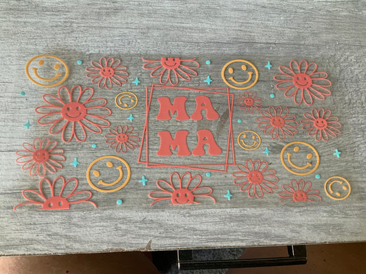 Mama smiley and flowers