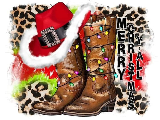 Country Christmas boots