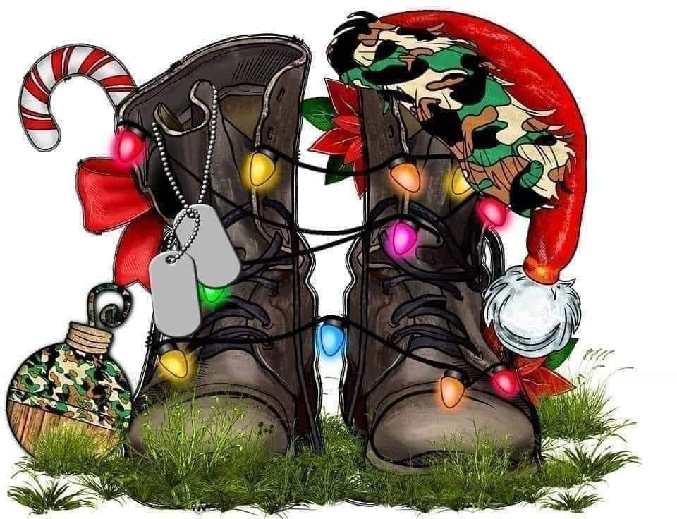 Military Christmas boots