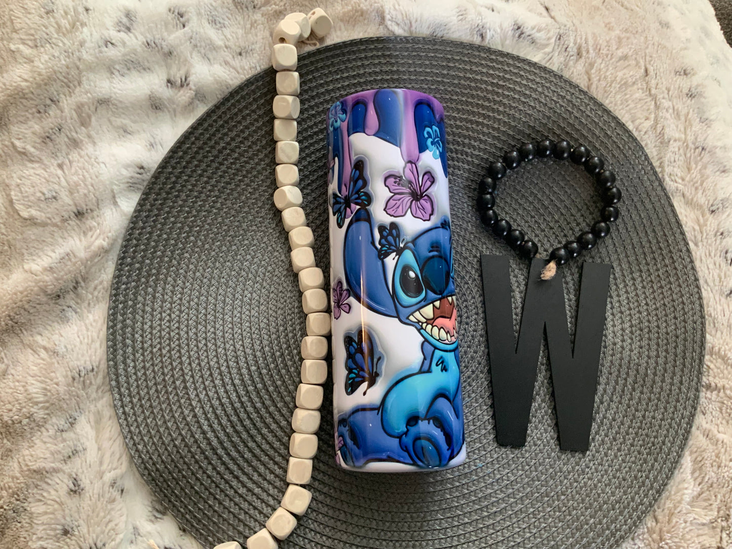 Stitch purple butterfly’s puff