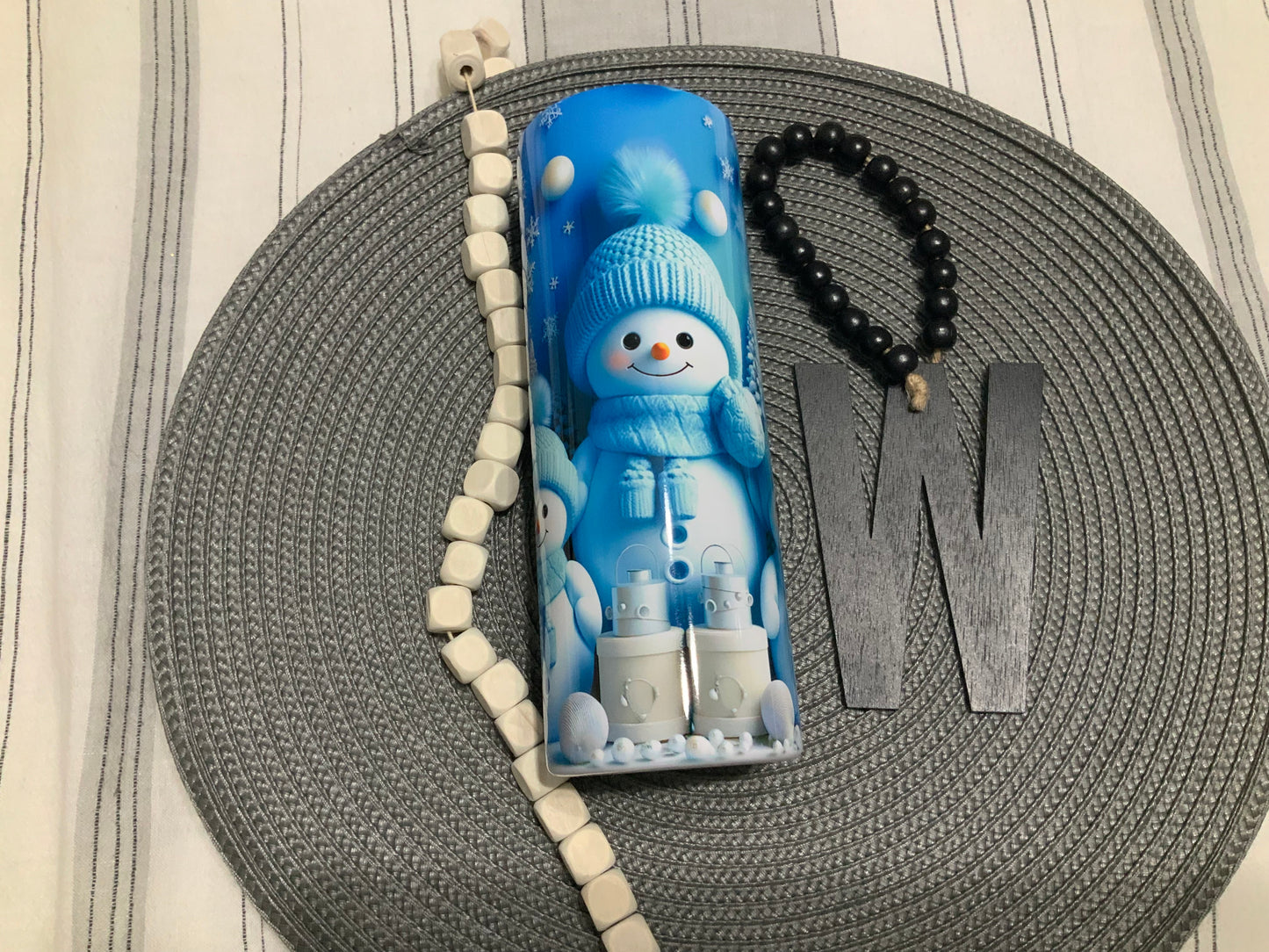 Snowman family blue