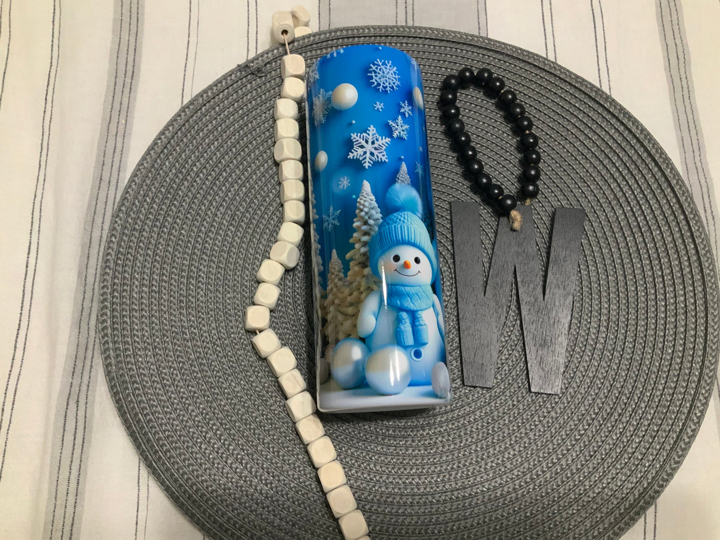 Snowman family blue