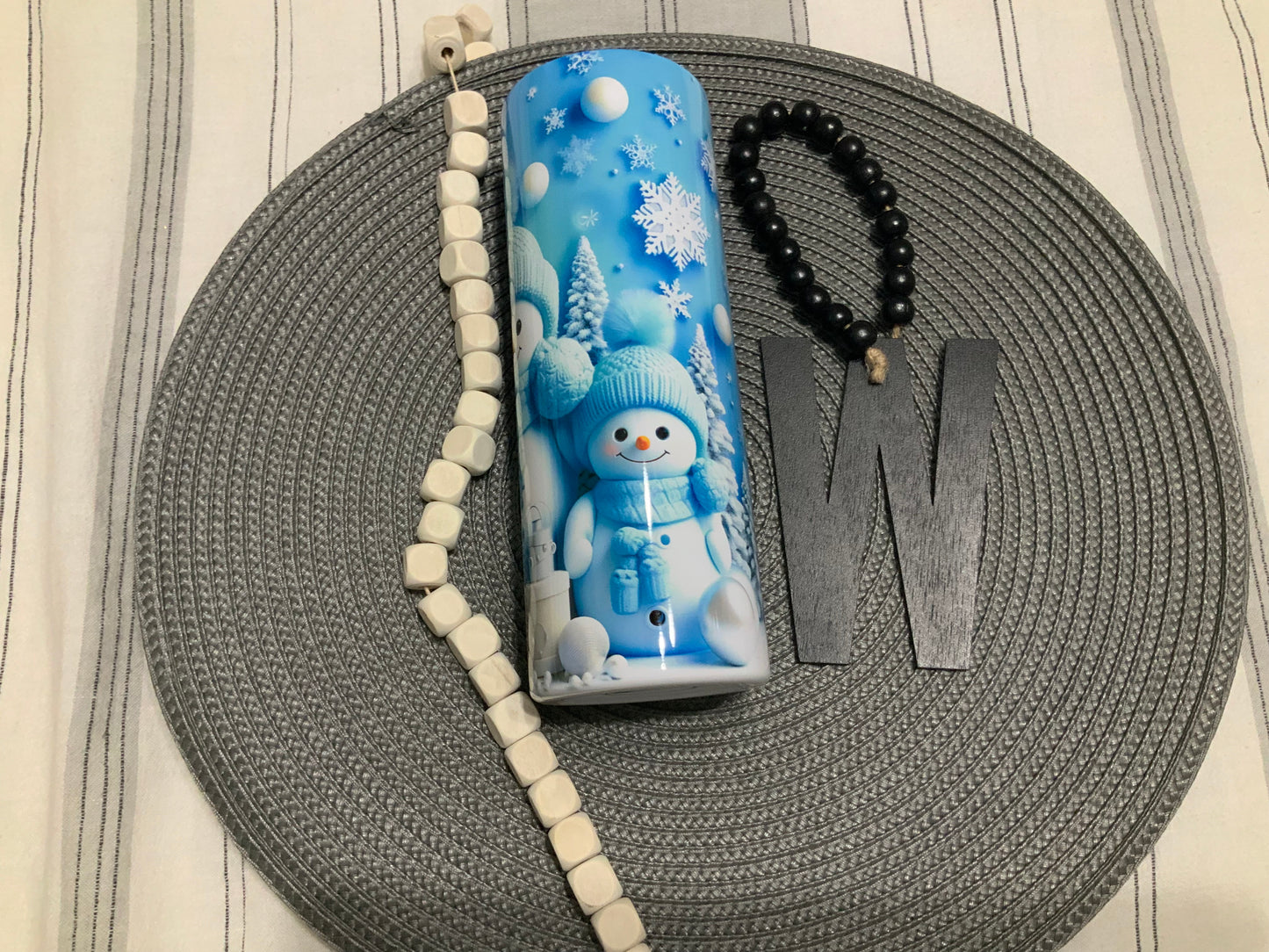 Snowman family blue