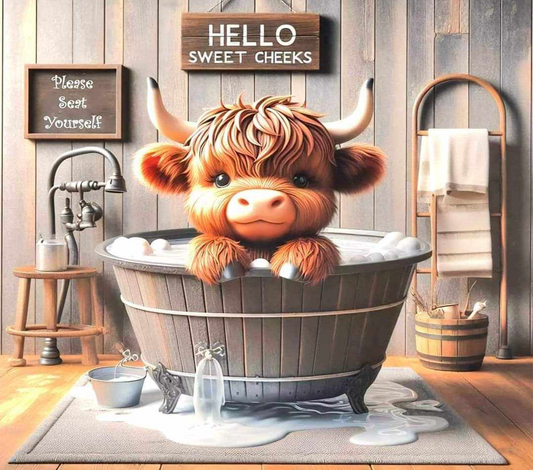 Cow in the tub