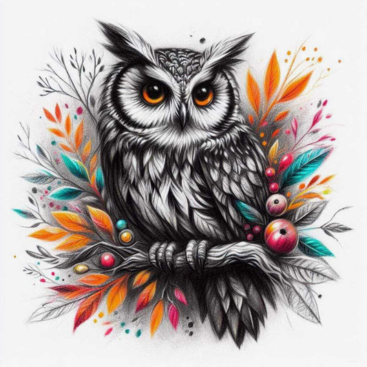 Owl colors on white