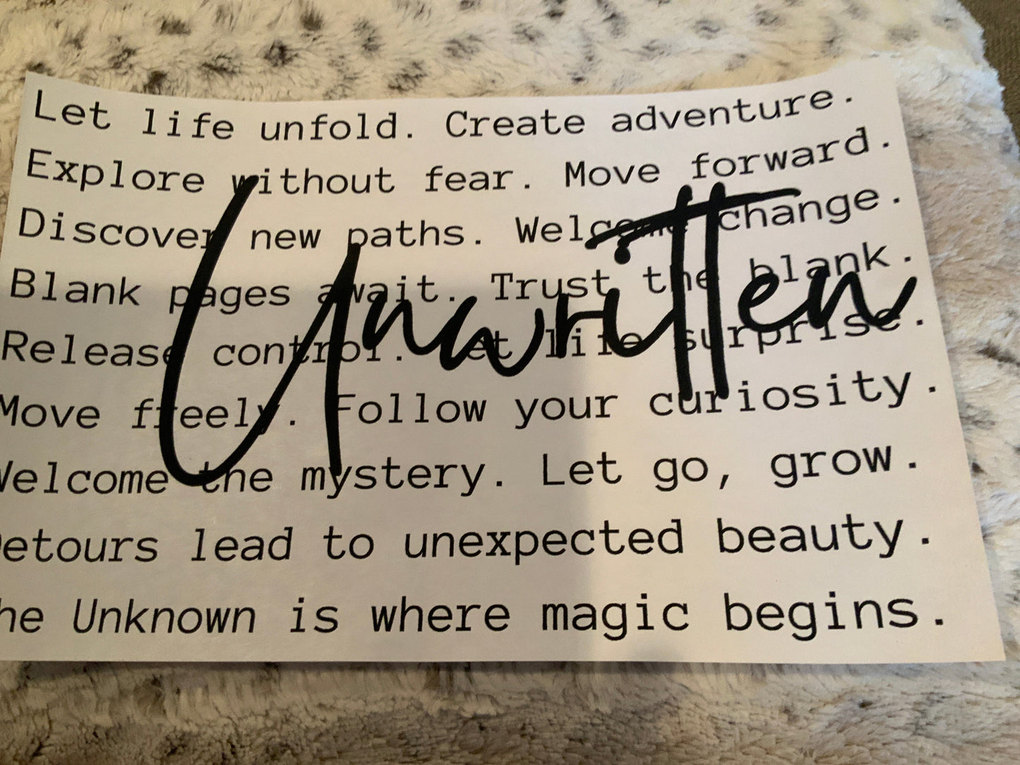 Unwritten words