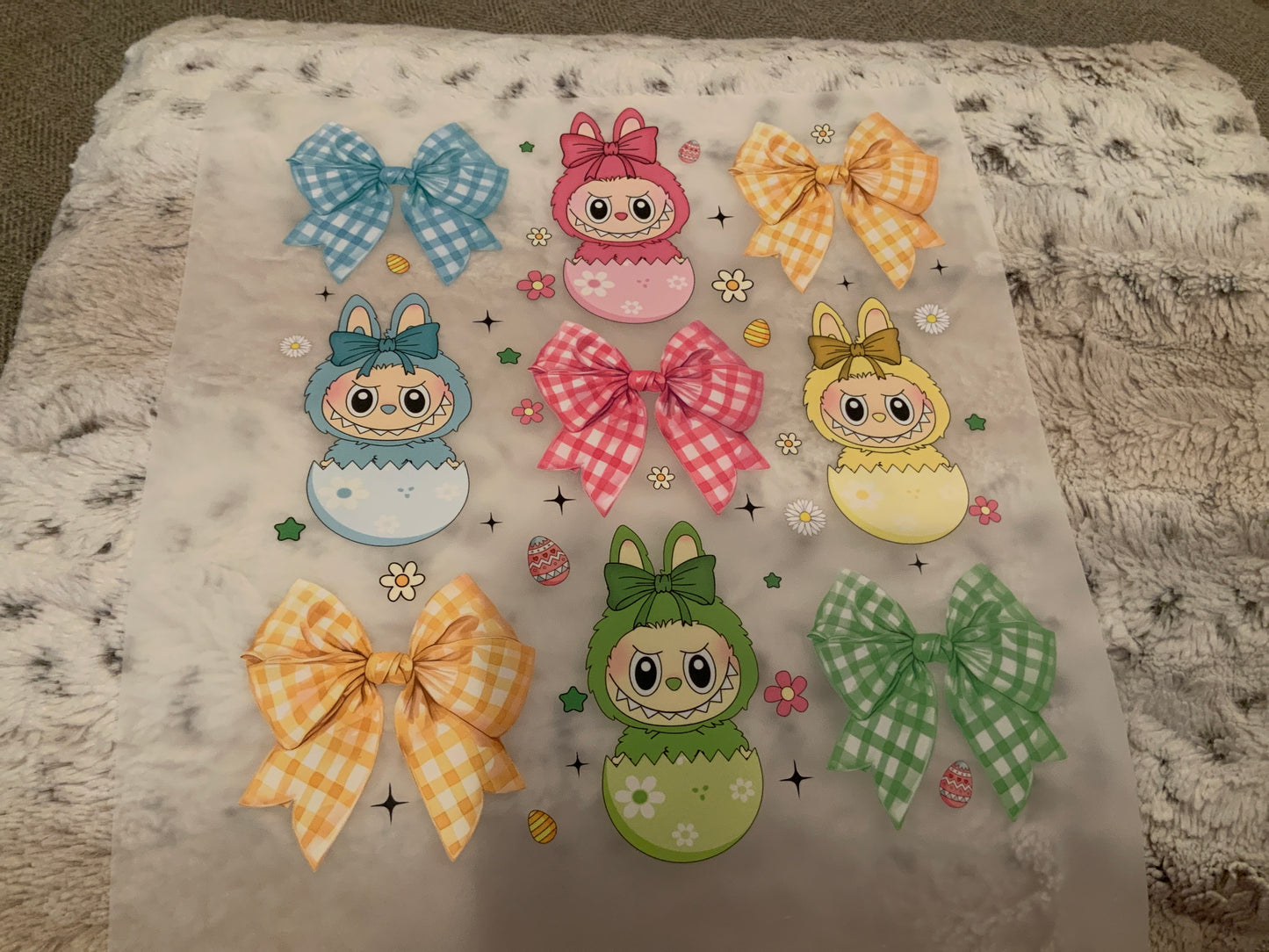La bu bu colage checker bows