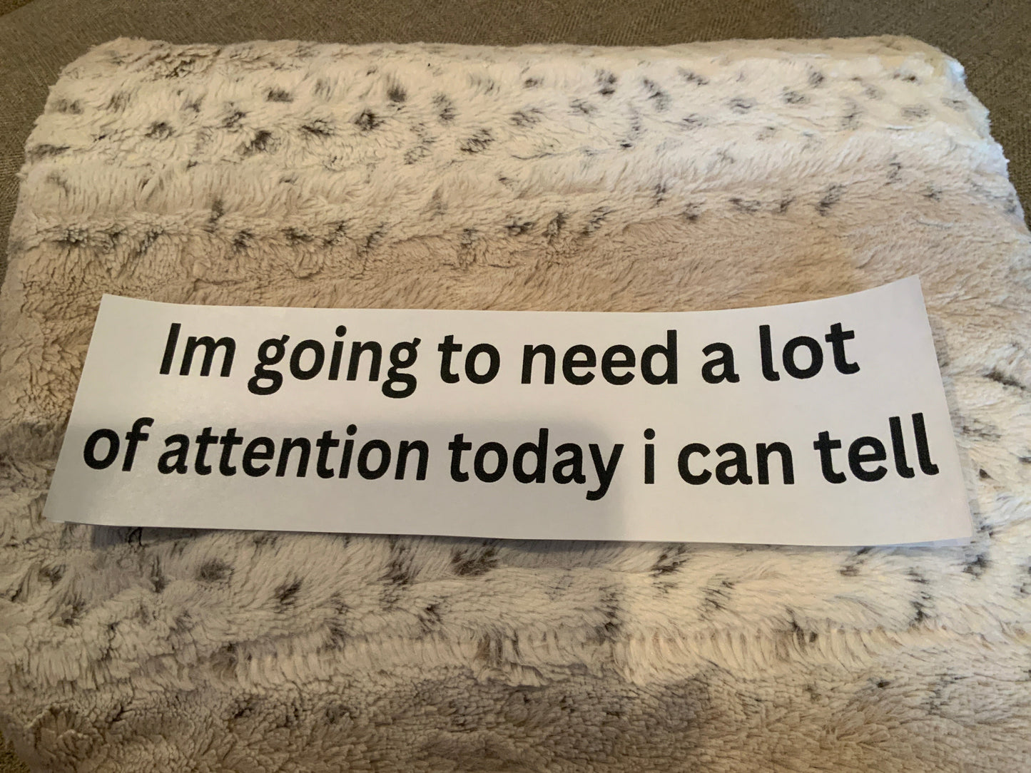 I need a lot of attention