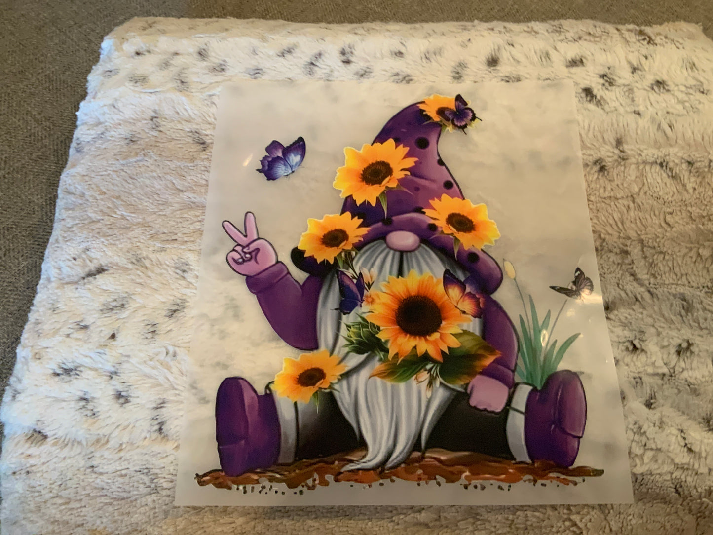 Gnome sunflower purple