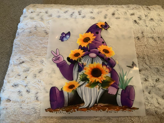 Gnome sunflower purple