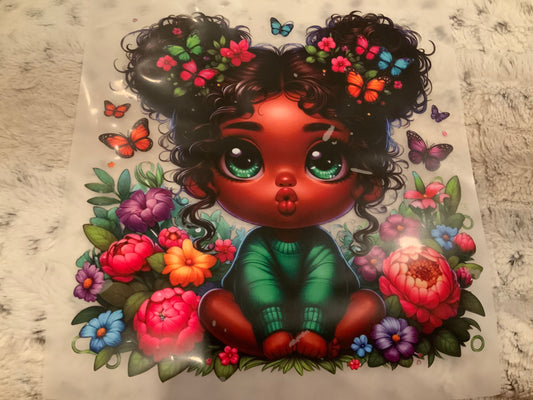 Girl flowers and butterfly’s