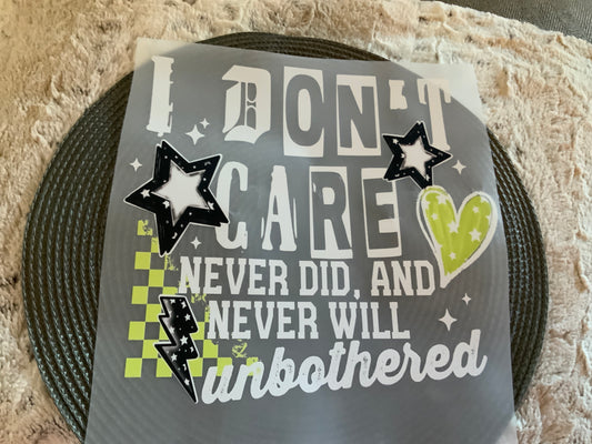 I don’t care