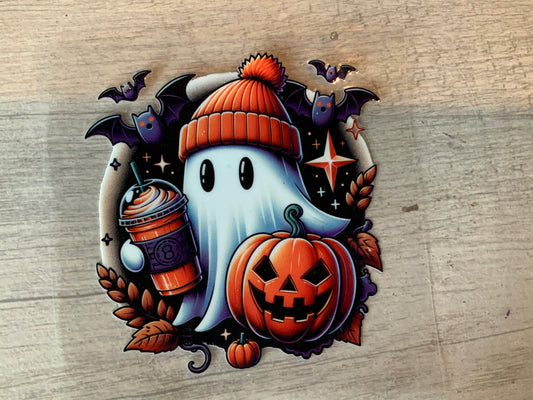 Ghost orange bats and pumpkin